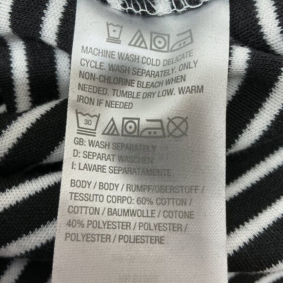 Large Set Sport Savvy Striped/Solid French Terry Short Sleeve & Crop Pant Set - Picture 4 of 13